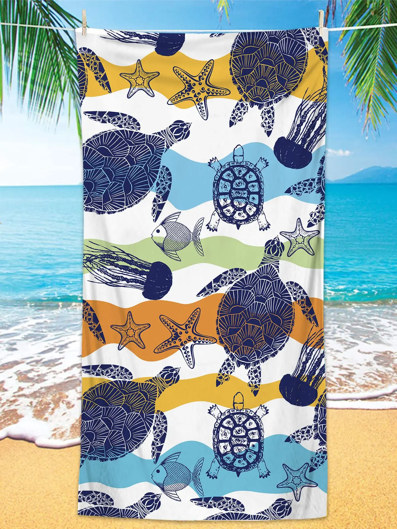 Sublimation Travel Beach Towel Printed Design Custom Beach Towel