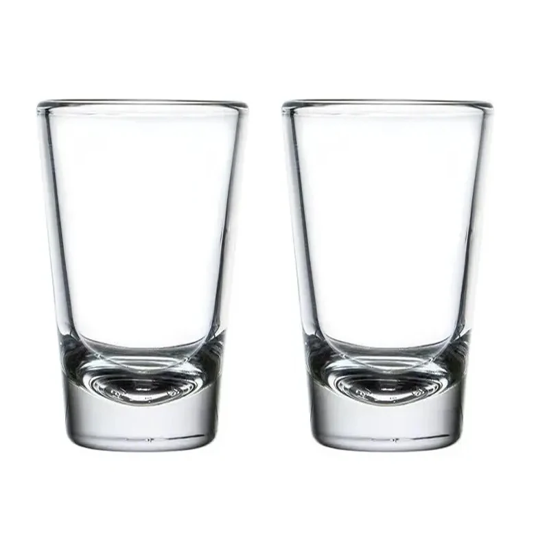 Wholesale 55ml Vodka Shot Cups Factory 5060B High White Whisky Glass Cup Mini Shot Glass For Super Market & Dining Bar