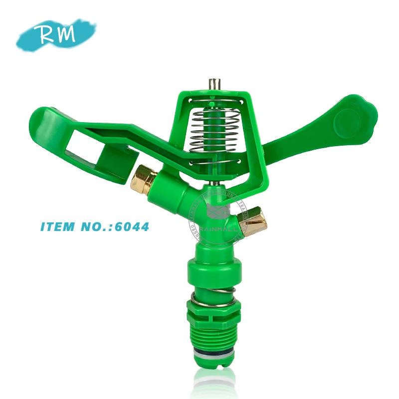 360 Gear Drive Rotary Lawn Agriculture Farm Sprinkler Impact Impulse Water Irrigation with Spike Garden Metal