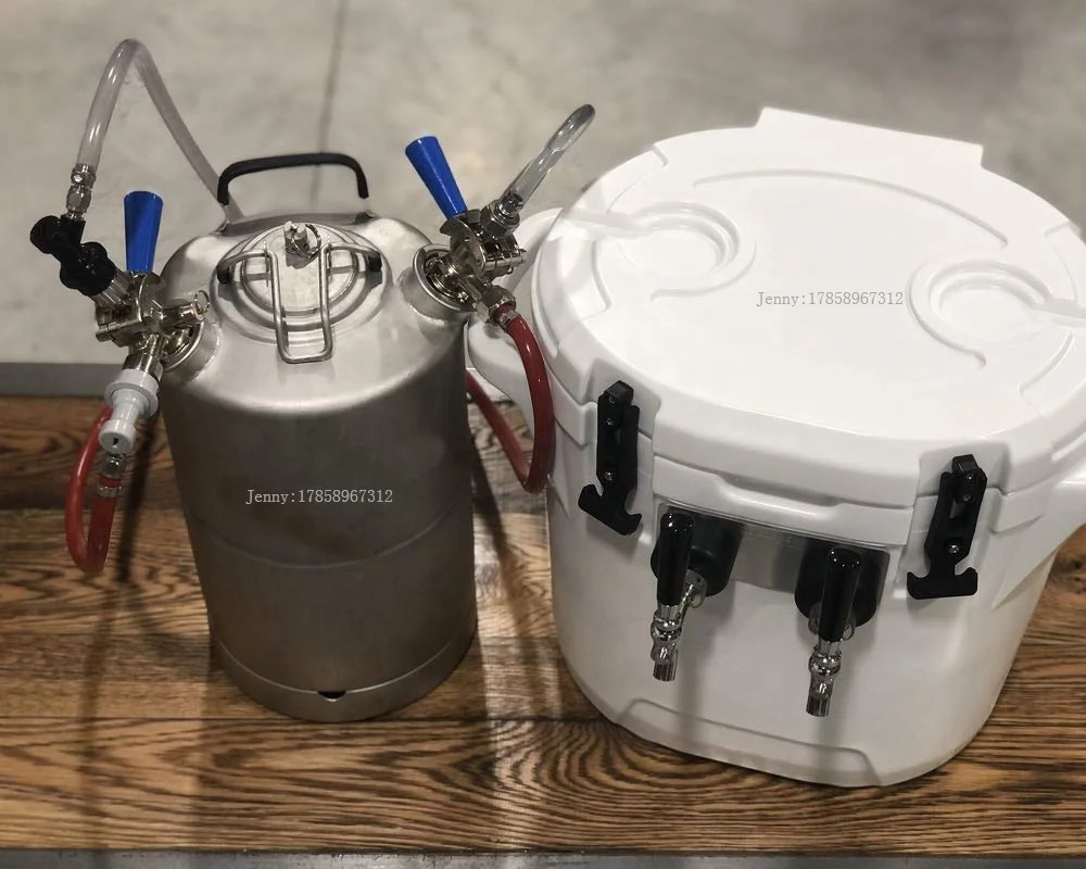 CLEANKEG-4 Jockey Box, Kegerator, Line Cleaning Kit, Dual Head-Sankey D, for American Beer Couplers