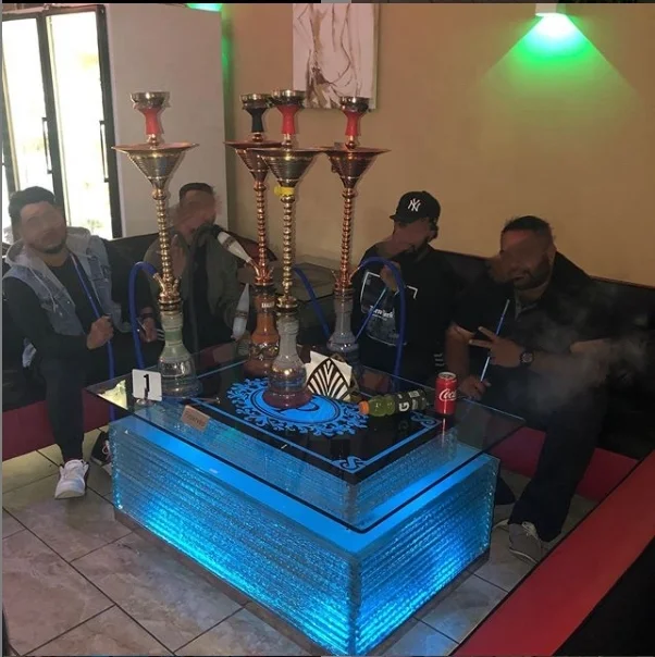 Portable Hookah Table Coffee Table Living Room Center Table With Wheels