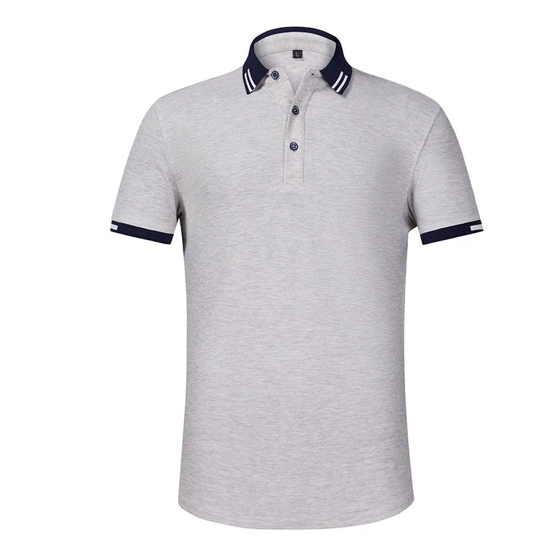 
220g 63%Combed cotton 37%Polyester DIY Work Clothes Short Sleeve Plain Sample Polo T-shirt 