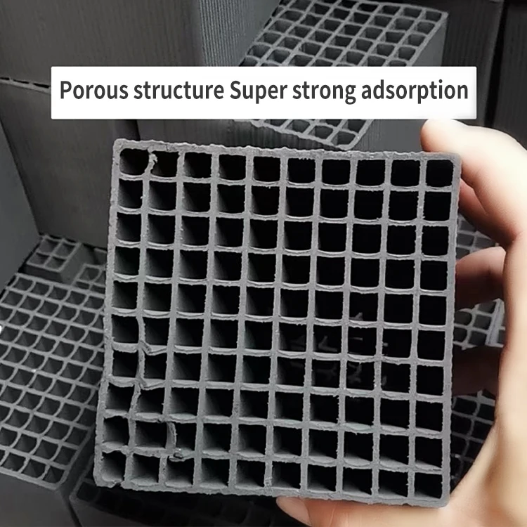 Honeycomb activated carbon removes acid fog alkali fog