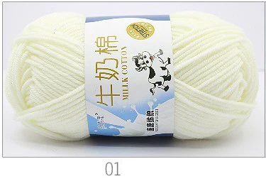 5Ply оптовая торговля Пряжа вязаный крючком хлопок молочный ручная вязка переработанная пряжа для вязания