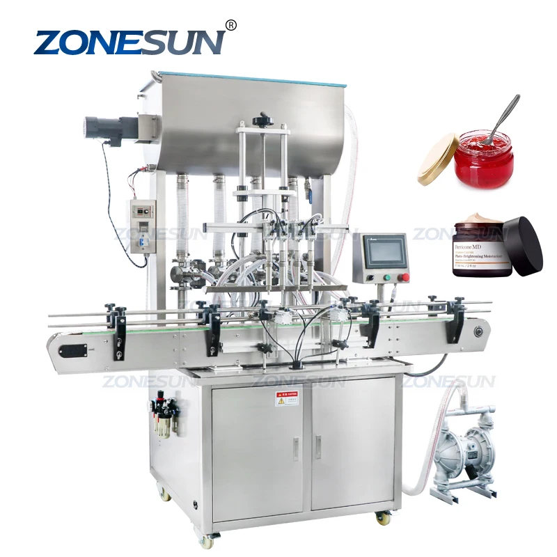ZONESUN ZS-YT4T-4PM автоматическая косметическая машина для розлива масла