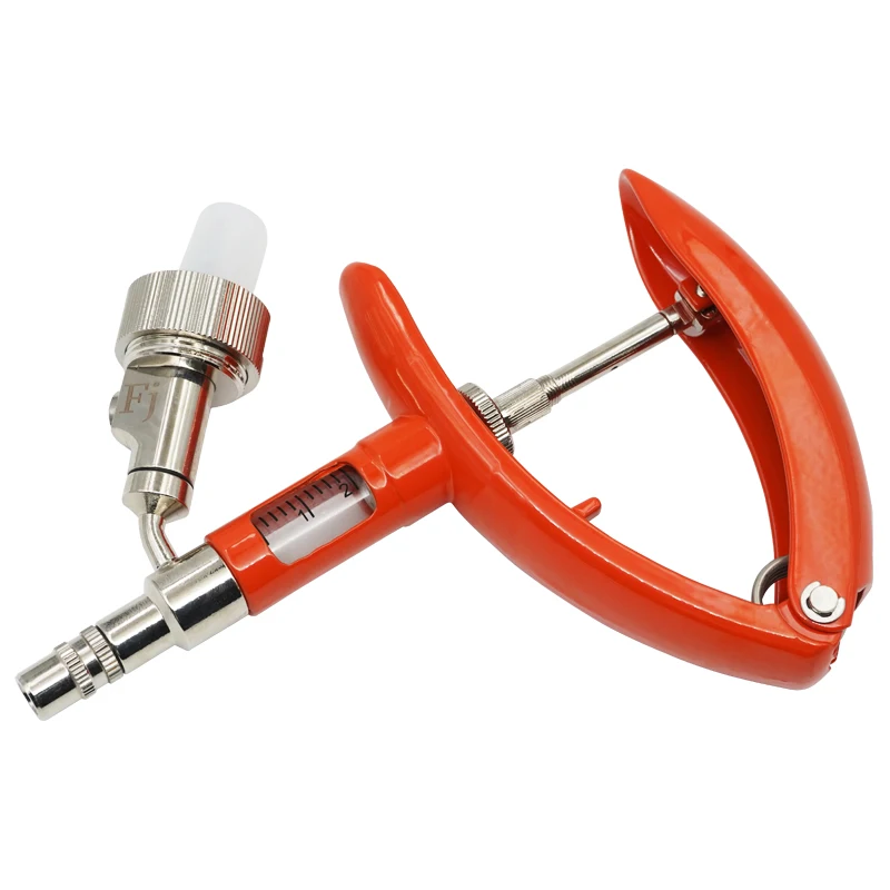 Высокая точность 0 2-2 мл/0 5-5 мл металлический Регулируемый автоматический шприц для вакцины свиней овец животных ветеринарная вакцинация инжектор