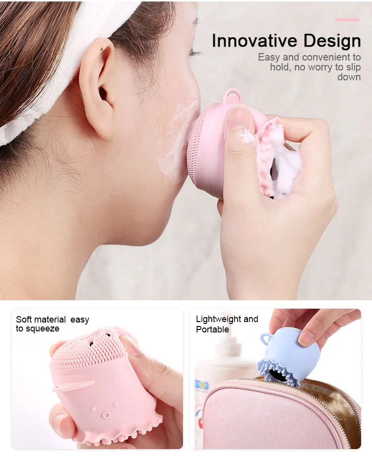 Soft Silicone Facial Cleansing Scrub Silicone Face Brush  for Massage