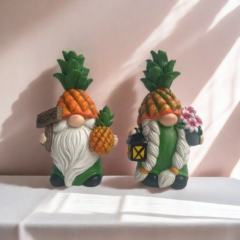 Resin Crafts Summer Gnome Figurine Mother Gifts Tabletop Gnome Figurine