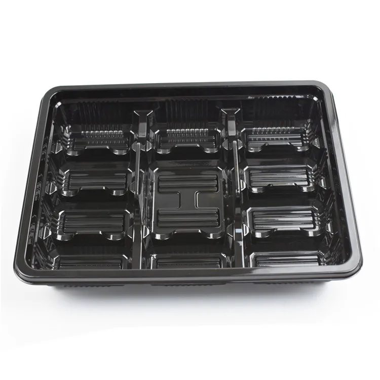 SM1-1213Black Bento Box For Take Out Packaging /Bento Box Disposable Plastic Pet Bento Box dumpling blister tray