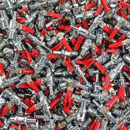 Gas Distribution Manifold 1/4 npt x 1/4 Barb Brass Draft Beer CO2 Shutoff Ball Valve with Check Valve