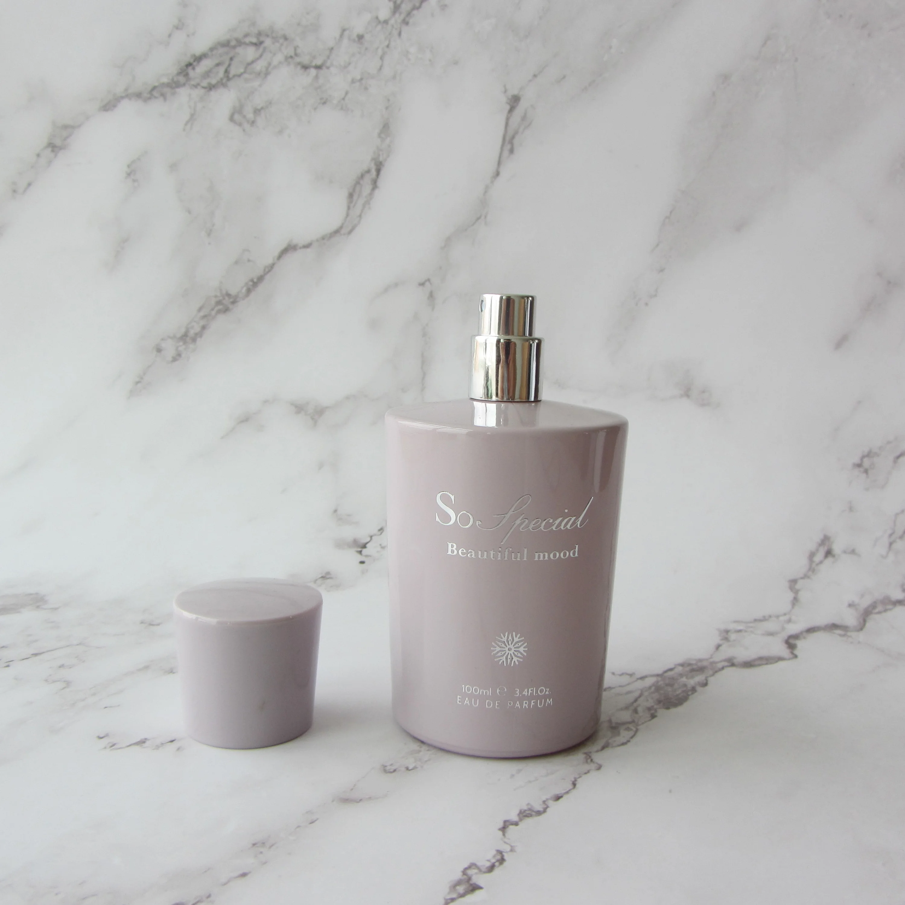 Factory Wholesale Purple Bottle Hot Stamping Simple 100ml Glass Empty Perfume Bottle