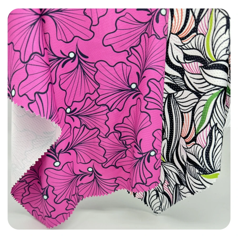 Polyester spandex  breathable sublimation print mesh fabric for underwear lining
