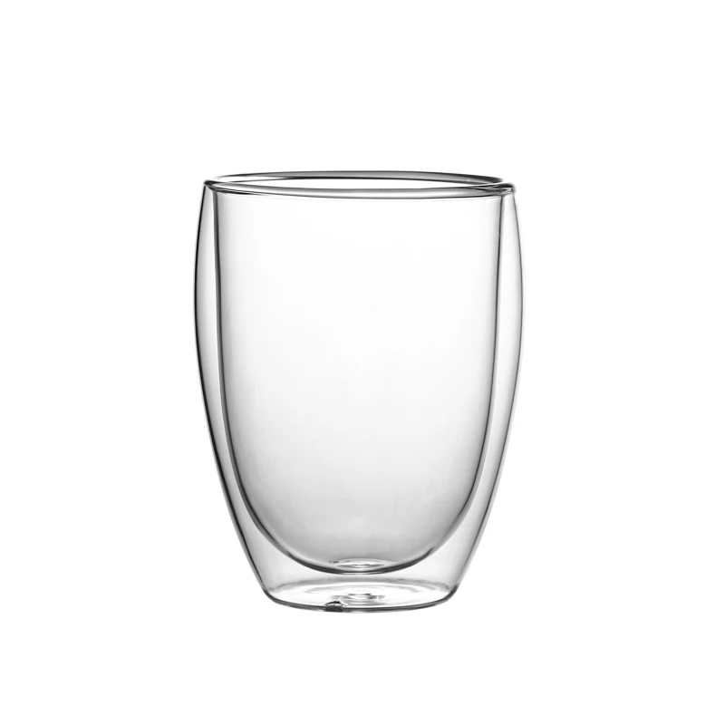 350 ml  Clear Tea Cups Double Wall Glass Coffee Cup Hot Sale Perfect for Party