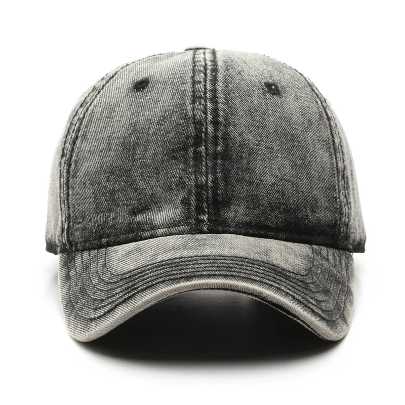 Personalized Design Outdoor Vintage Washed Denim Baseball Cap Vintage Dad Hat for Men and Women