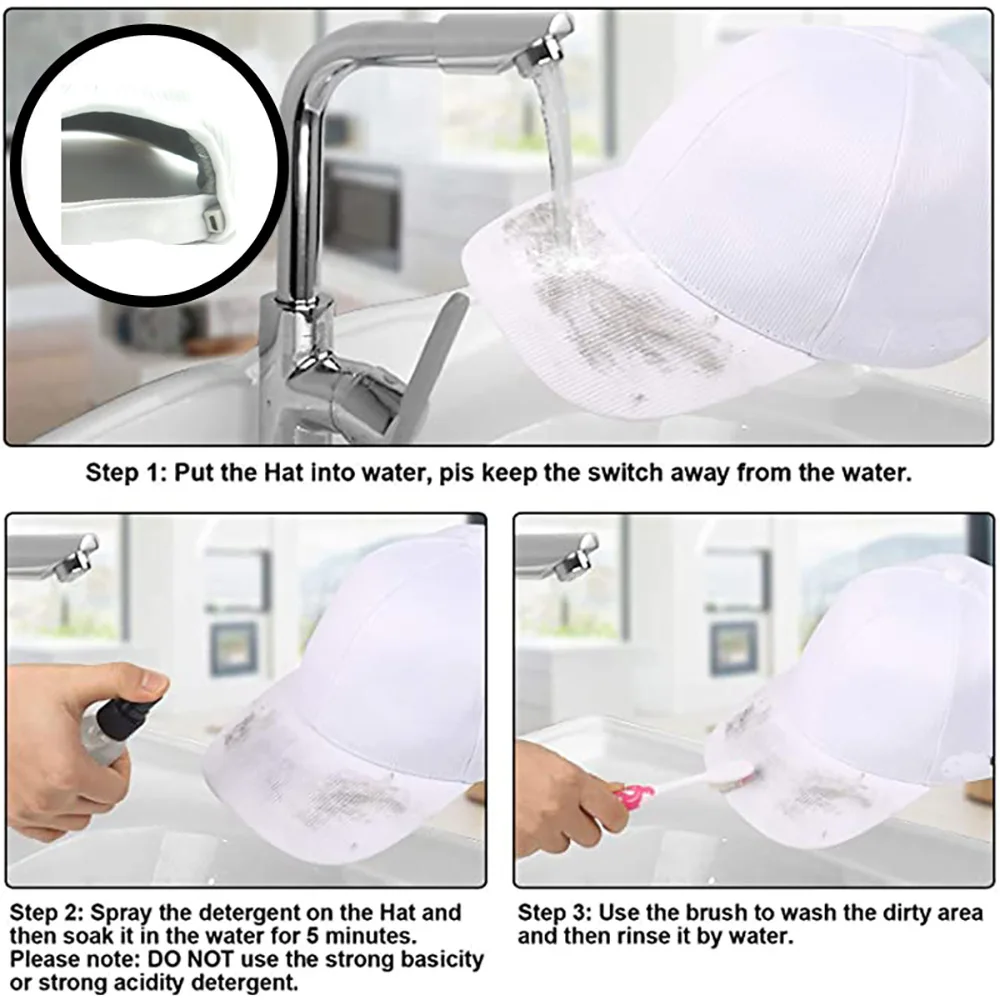 Fiber Optic 7 Colors Luminous LED Light Up Flash Glow In The Dark Party Baseball Cap Hat for Music Festivals Disco Nightclub