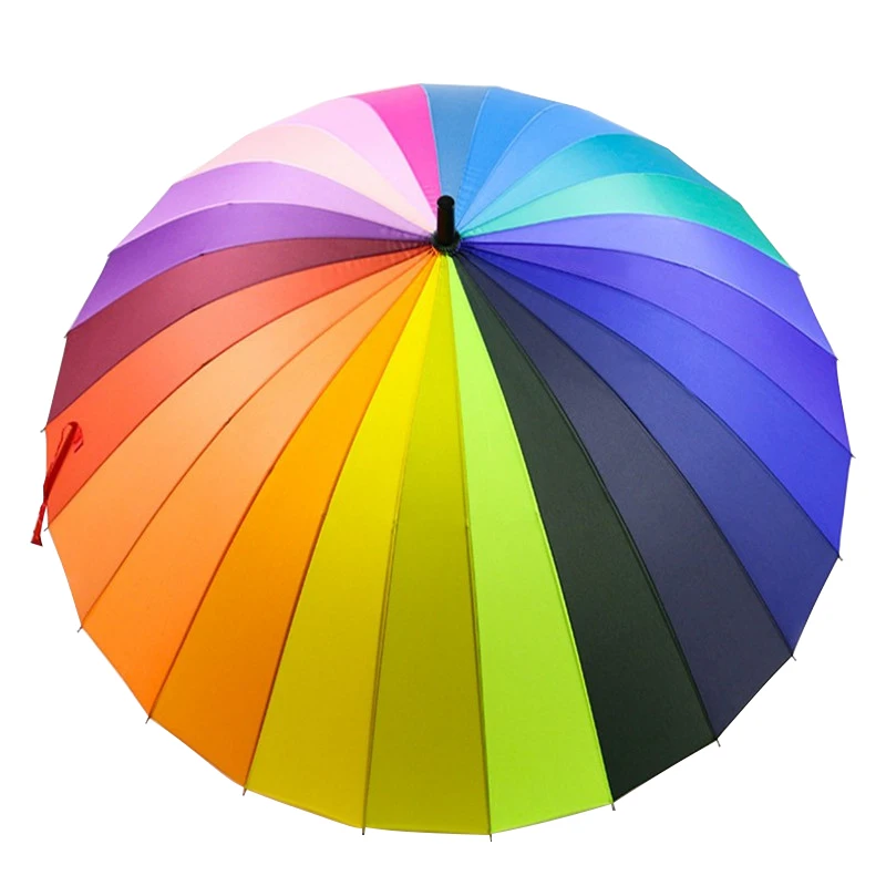 Unionpromo Anti 190T Nylon Fabric Color Wheel Umbrella 24
