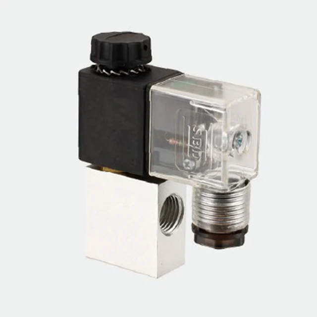 High Quality 3/2 2/2 Air Gas Low Pressure Solenoid Valve Aluminum Normally Close Solenoid Valves Direct Action Solenoid Valve
