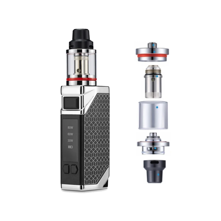 80W Vape Starter Kit, Rechargeable 2200mAh Mod, 3 Level Adjustable Power electronic cigarettes vape