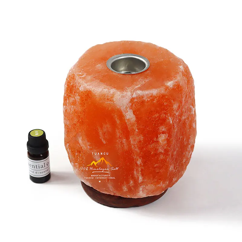 natural pink himalayan salt lamp essential oil diffuser