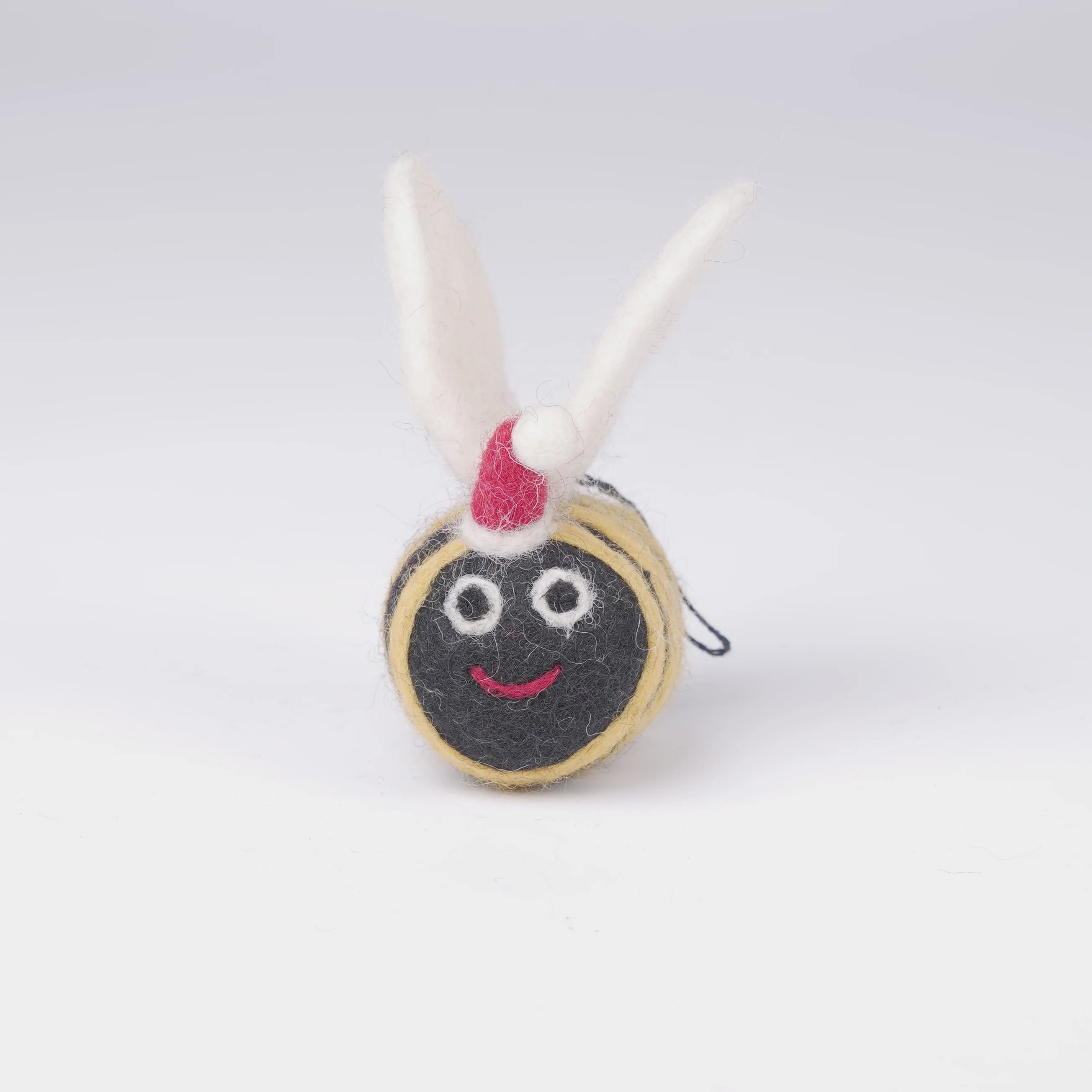 Felted Bee Christmas Decorations handmade using merino wool 100% authentic DIY Home Decorations