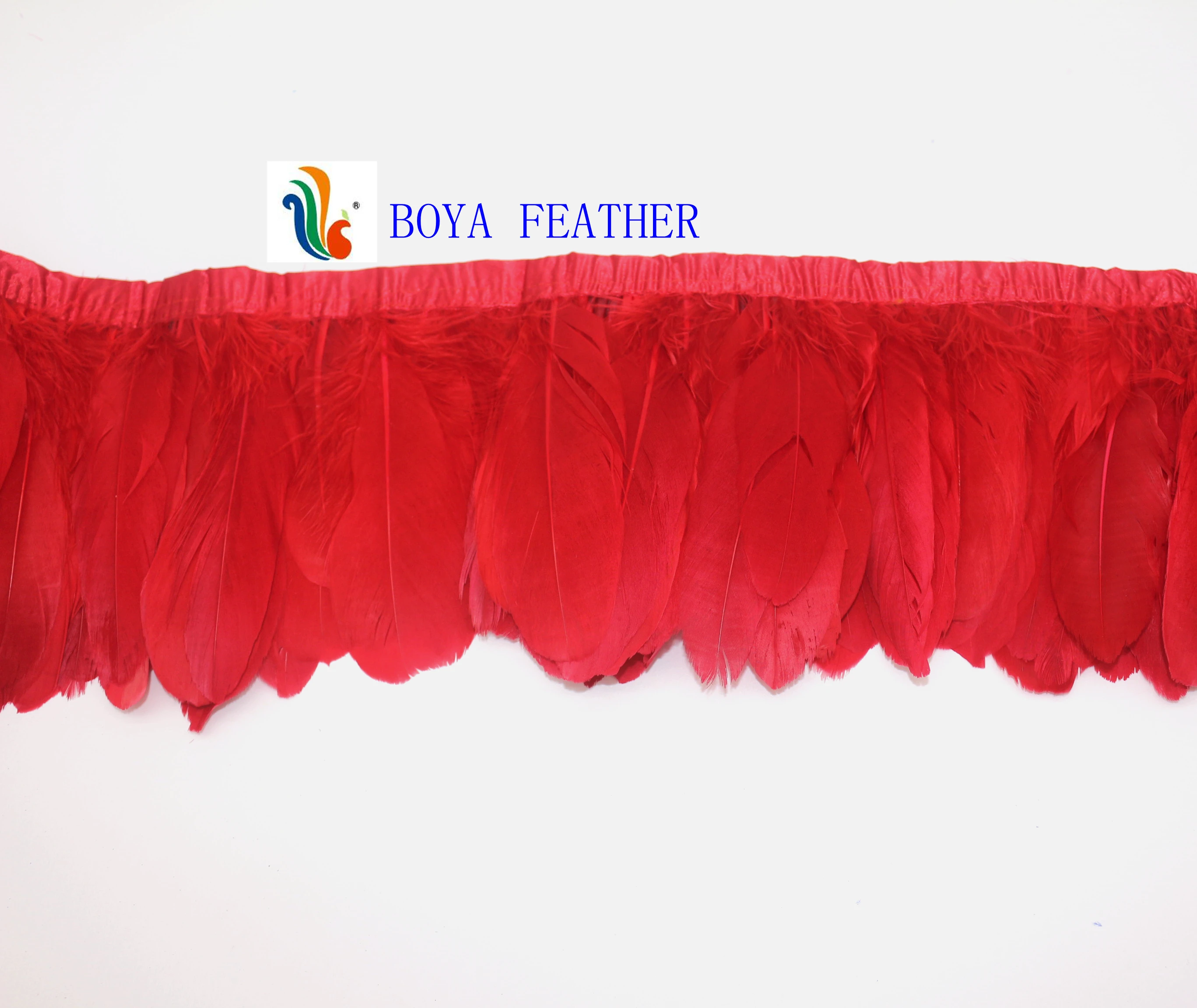 carnival costumes decoration nagoire goose feather fringe trim with satin ribbon tapes