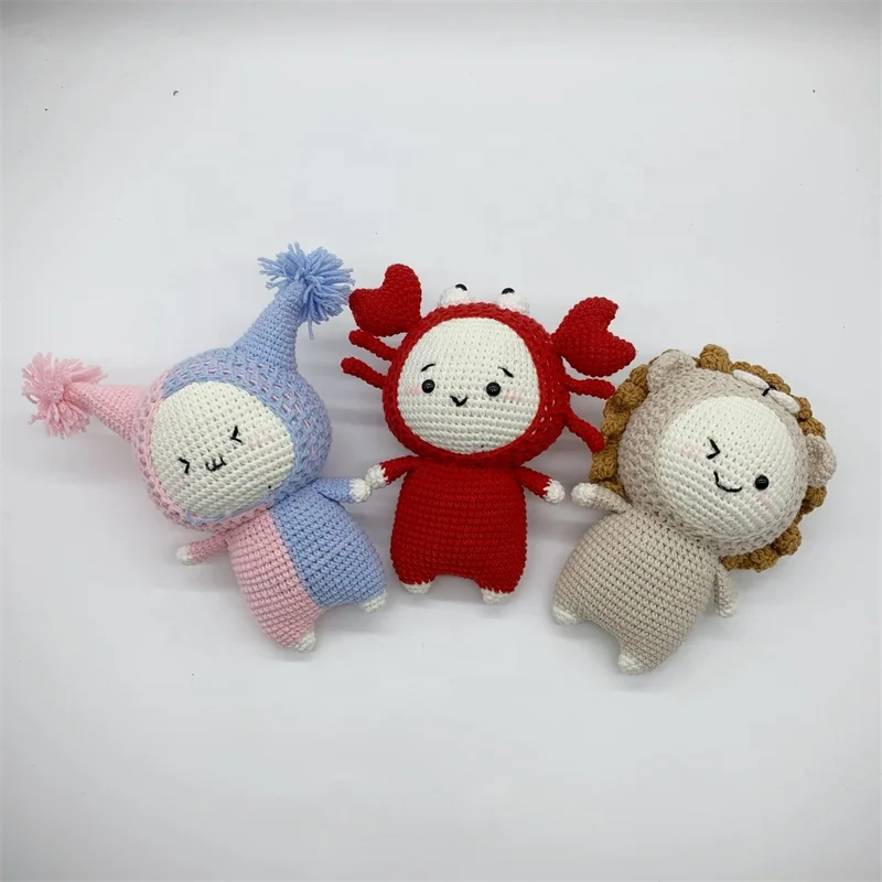 Новый дизайн сделанные на заказ игрушки с созвездиями вязанные крючком куклы двенадцатью звездами