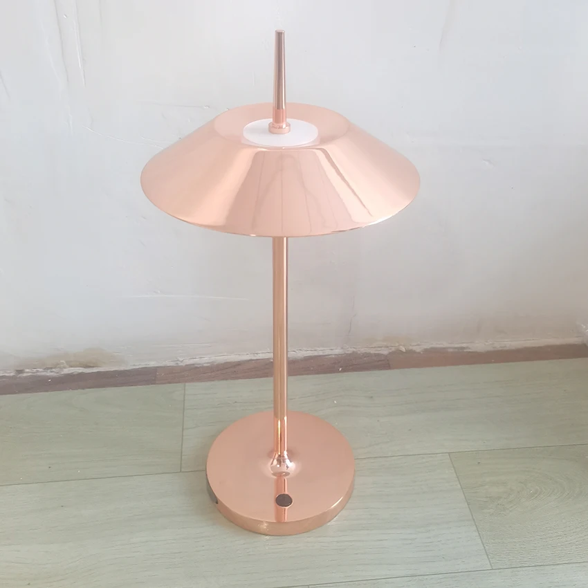 Modern Gold LED Table Lamp Dimmable Function Rechargeable Touch Sensor Wireless Desk Light Bar Restaurant Coffee Living Room