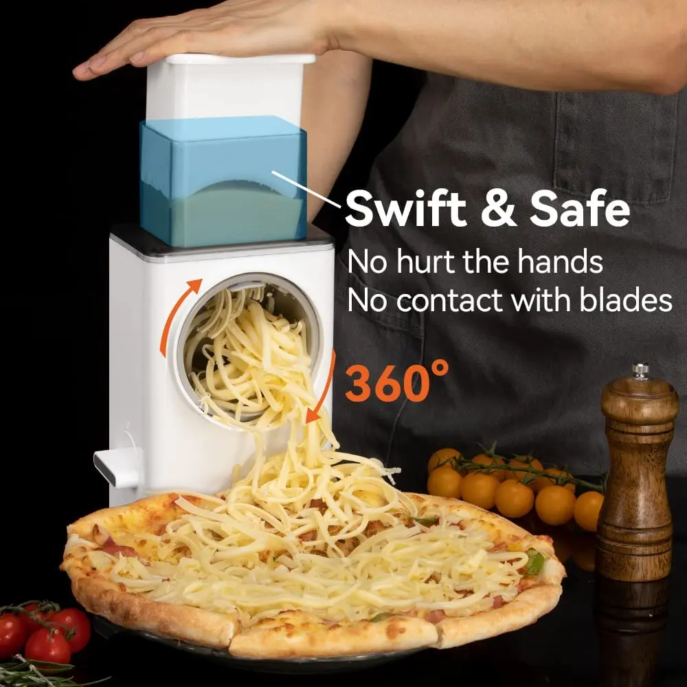 New Kitchen 3 in 1 Vegetable Shredder Grater Slicer  Rotary Cheese Grater Round Mandoline Vegetable Cutter