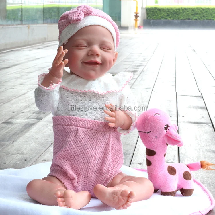 Manufacturers Custom 43cm Soft Vinyl Silicone Realistic Reborn Bebe Dolls Realistic Baby Lifelike Newborn Baby Sleeping Eyes