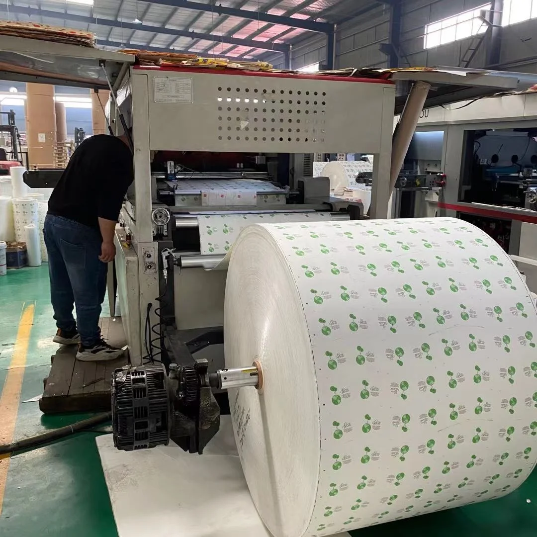 disposable wholesale waterproof pe coated custom fan roll food and beverage raw material