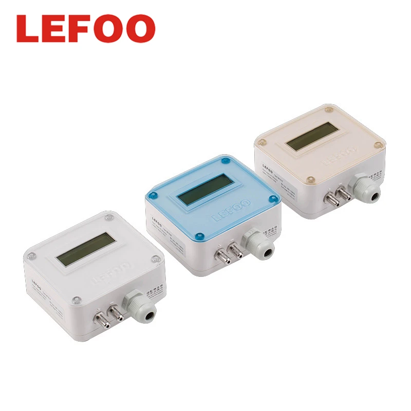 LEFOO Push Button Gauge Sensor Micro Differential Pressure Transmitter For Smoke Exhaust System LFM110