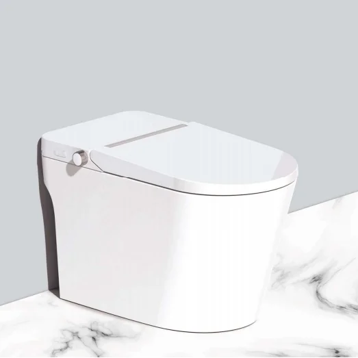 Popular chinese golssy white automatic flushing wc toilet electric intelligent smart toilet
