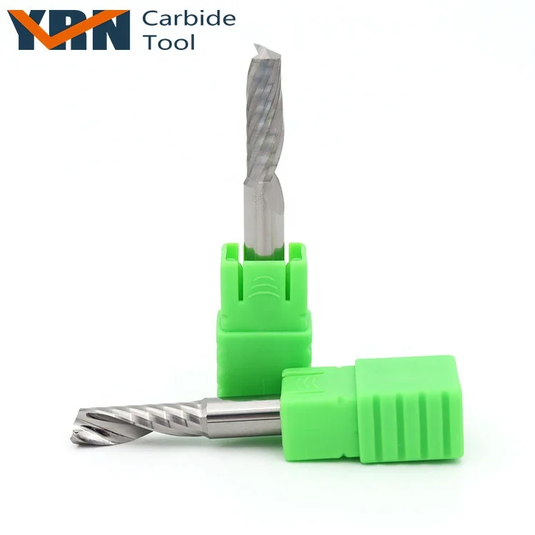 YRN Solid Carbide CNC Router Bit 3.175mm Single O Flute Cutter End Mill