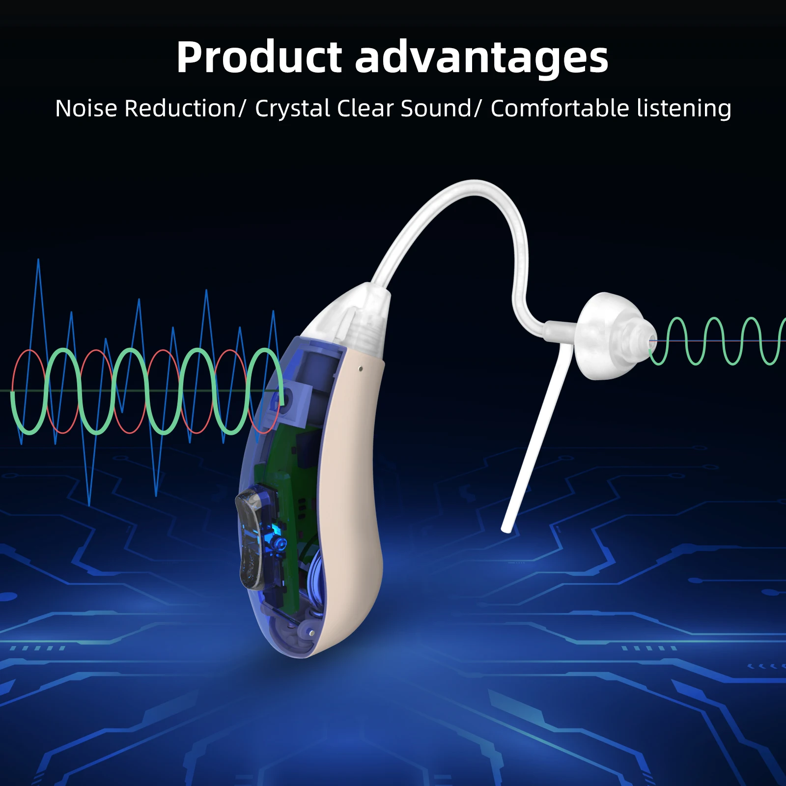 New middle rechargeable end digital hearing aid per pair hearing amplifier lithium battery