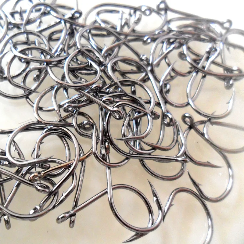 500 pcs/set Fishing hooks mixed size 3#-12# High Carbon Steel Hook with Retail Transparent Box jigging hook