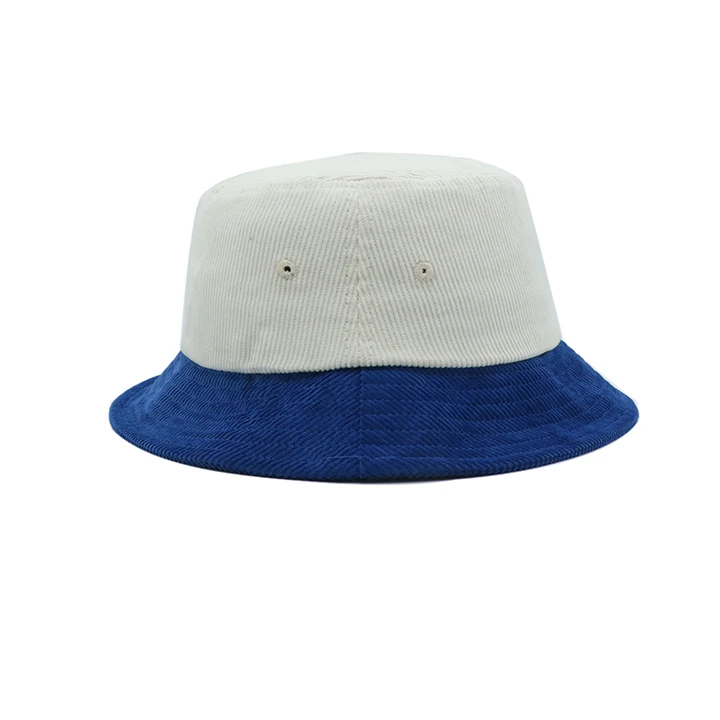 Top Quality Custom Hat Beanie Manufacturer Unisex Satin Lined Fishing Beach Outdoor Vacation Cotton Two-Tone Corduroy Bucket Hat