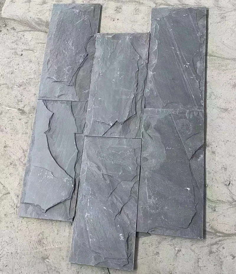 Wholesale high quality green sandstone mushroom surface slate for exterior wall cladding