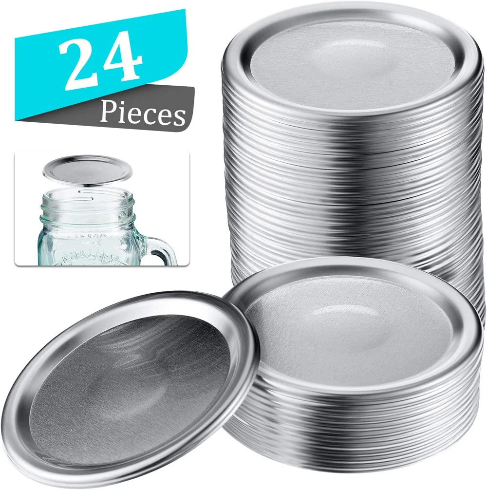 
Canning lids 70mm 86mm width mouth mason jar bands and lids with silicone 
