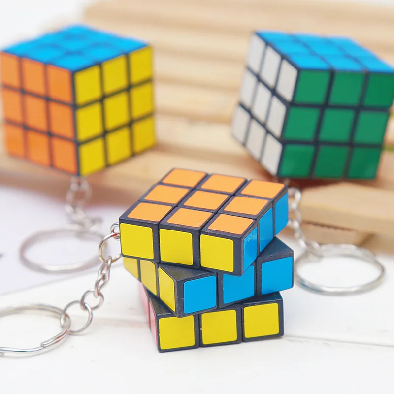 Audit factory direct sales 3x3 small keychain cube toy puzzle cube high quality custom logo
