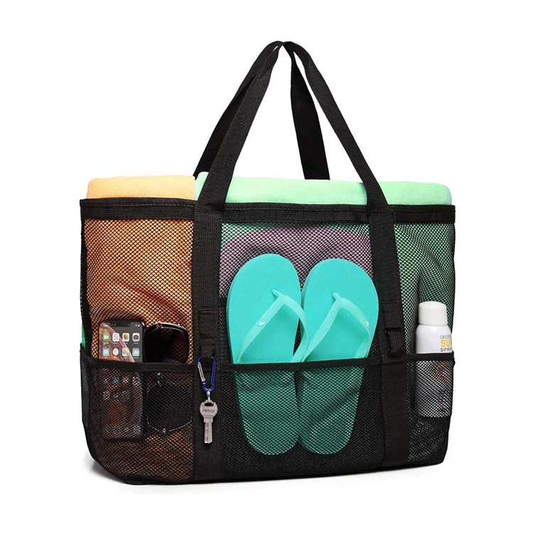 
High Quality Nylon and Mesh Beach Tote Bag for Lady 