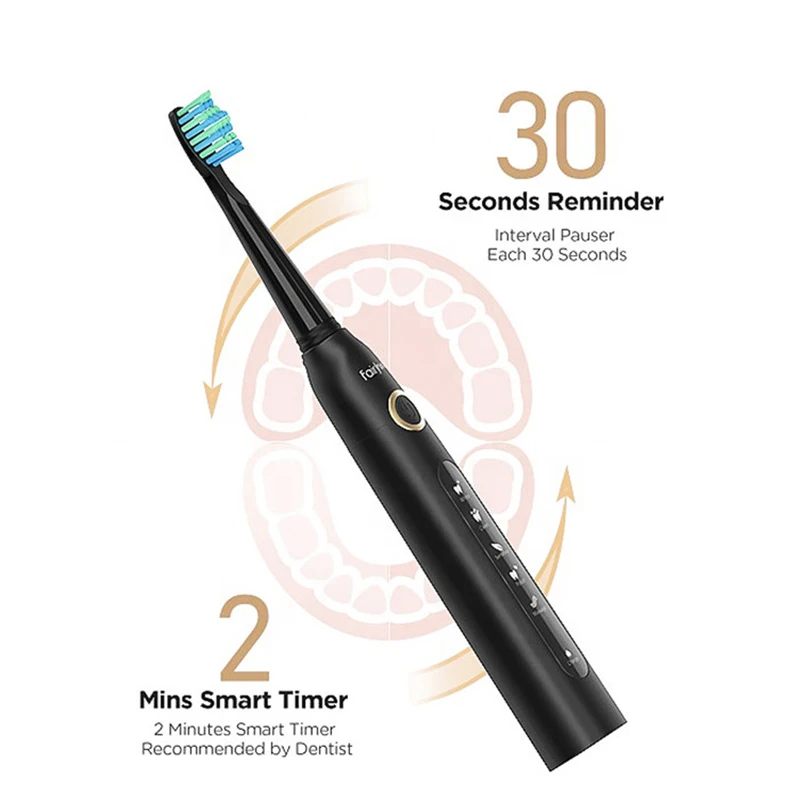 5 Modes USB Fast Charging IPX7 Waterproof Smart Timer Dental Vibrate Electric Tooth Brush Toothbrush