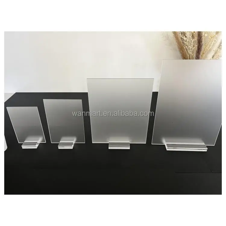 Clear Frosted Acrylic Blanks with Stands White Acrylic Sign Blank Customized Black Acrylic Sign