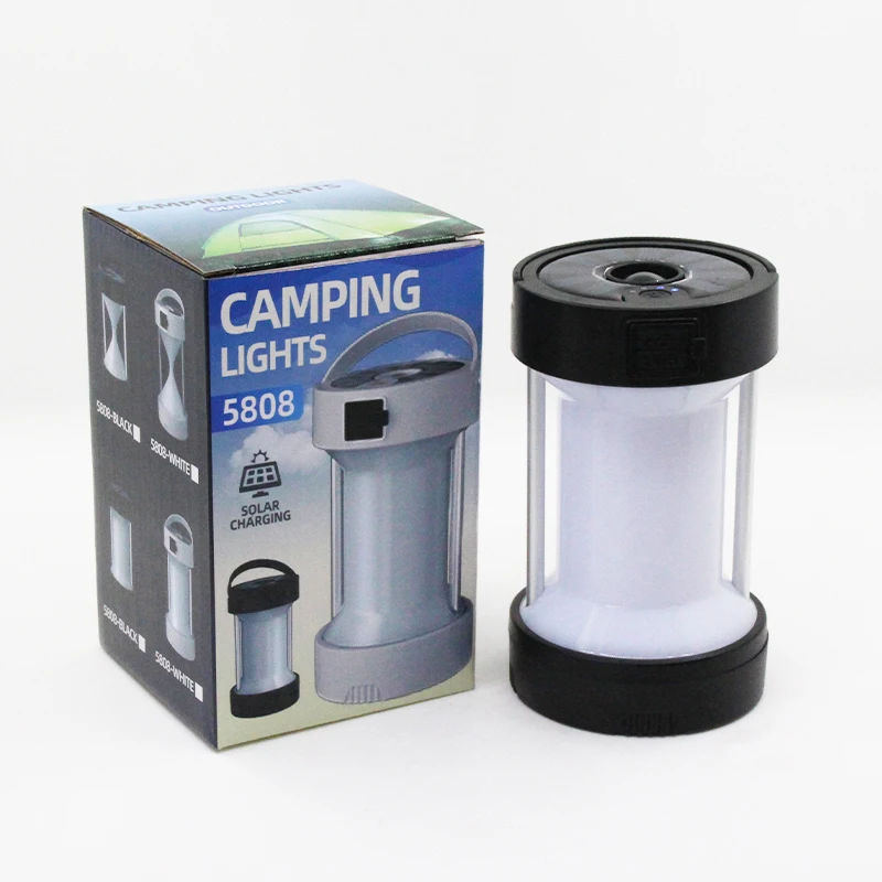 Type-C Rechargeable Water Resistantv Magnetic Bright 1000lm solar Powered LED Camping Lantern with Power Bank