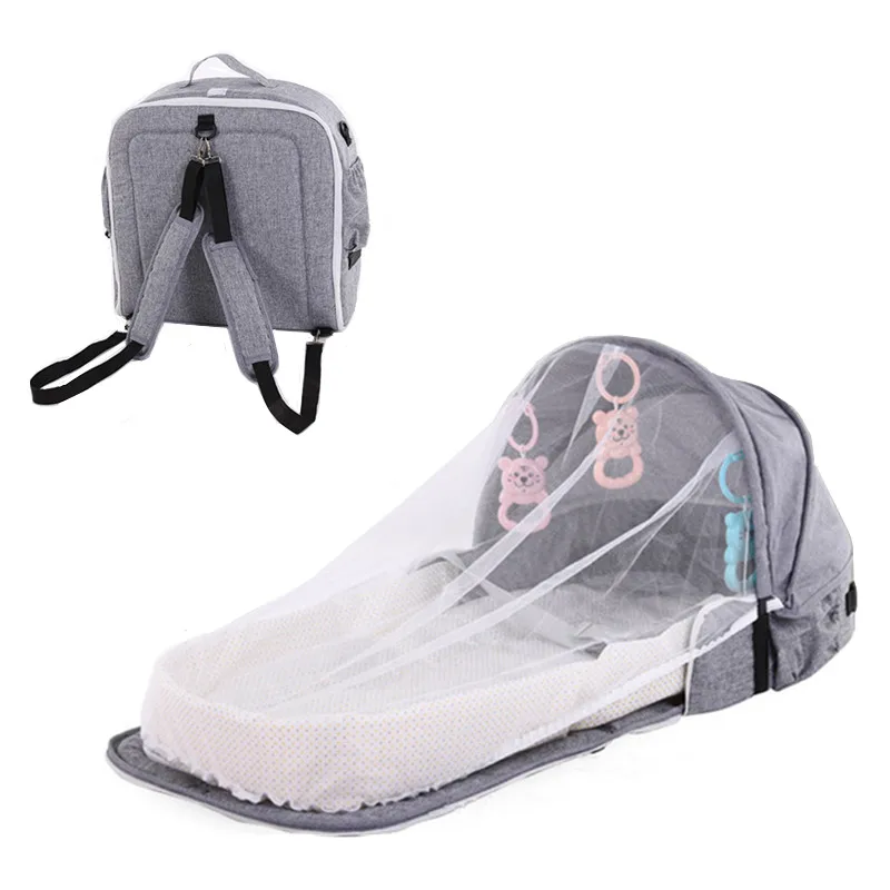 Multi-function Maternity Diaper Backpack Folding Chair Nappy Bag For Baby Portable Crib Baby