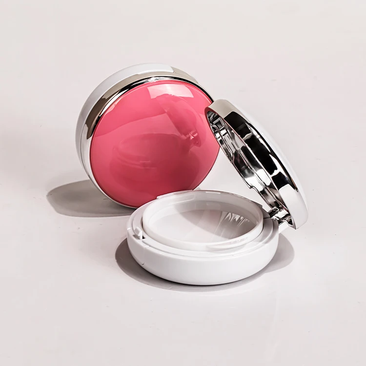 Round plastic air cushion case makeup powder case tools bb cream empty foundation case with mirror