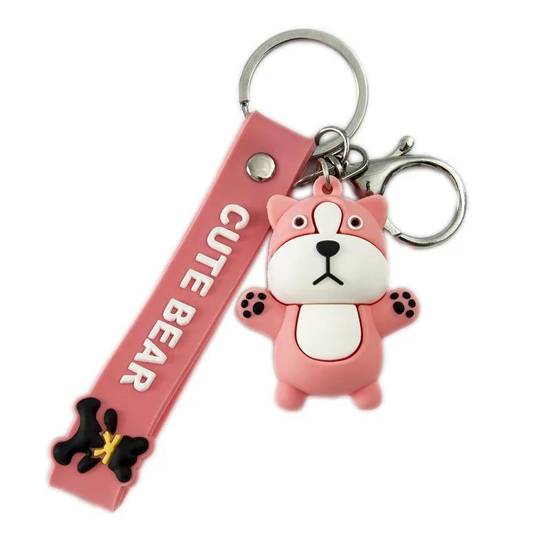 dog keychain custom other key chains 3d soft pvc keychain