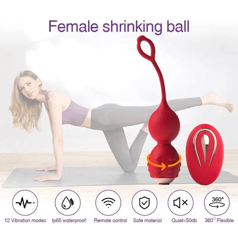Silicone Kegel Ball 12 Modes Vibrator Love Egg Remote Control Sex Vibrator Female Vagina Exercise Ball Sex Toys For Woman