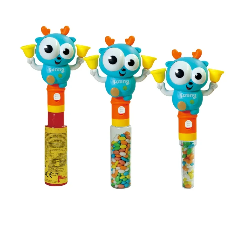Factory Direct Cartoon Candy Toys Wholesaler Big Tube Plastic Novelty Candy Toy Popular Toys for Kids