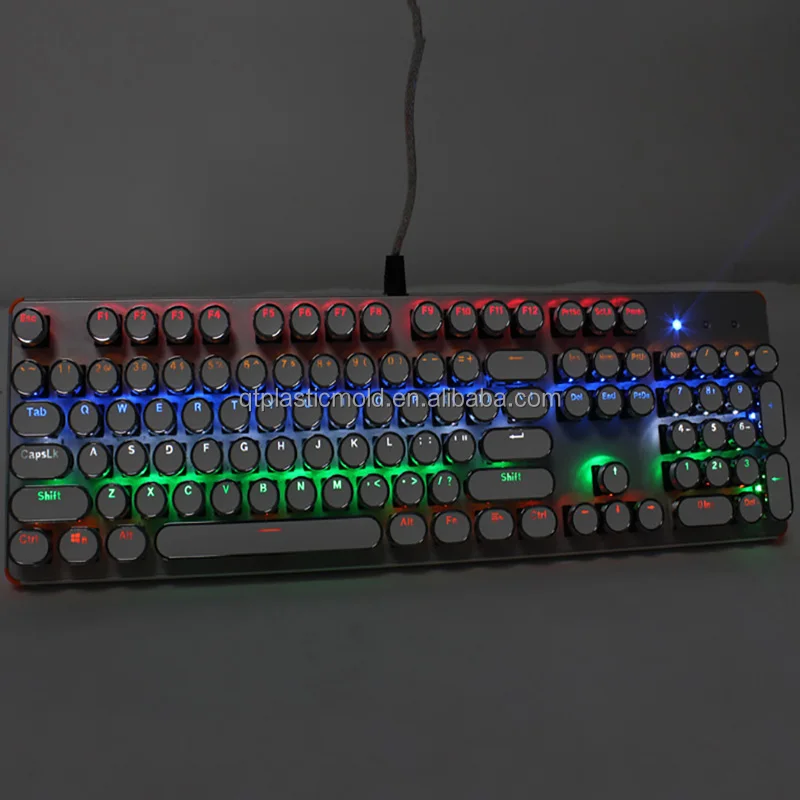 Пластиковые колпачки для ключей, трехцветные гальванизированные колпачки для ключей, колпачки для ключей в стиле ретро, стимпанк, люминесцентные колпачки для ключей из поликарбоната