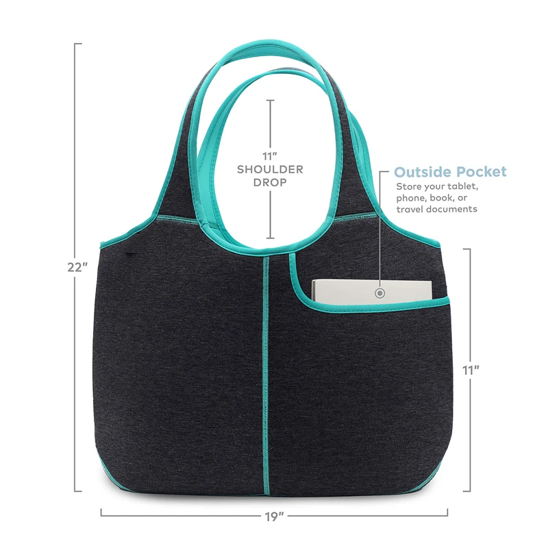Custom Logo Neoprene Soft Tote Bags Purse and Handbag For Women Travel Shopping Large Capacity Totebags Luxury Shoulder Bags